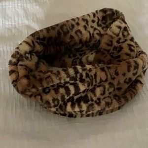 LEOPARD NECK WARMER/COWL/HOODIE by STEVIE MAC NY